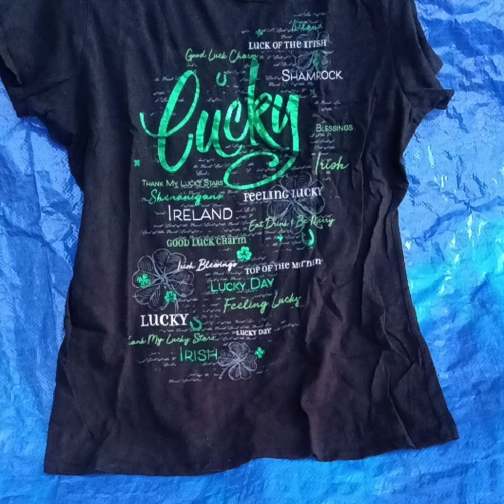 Black and Green Graphic Tee